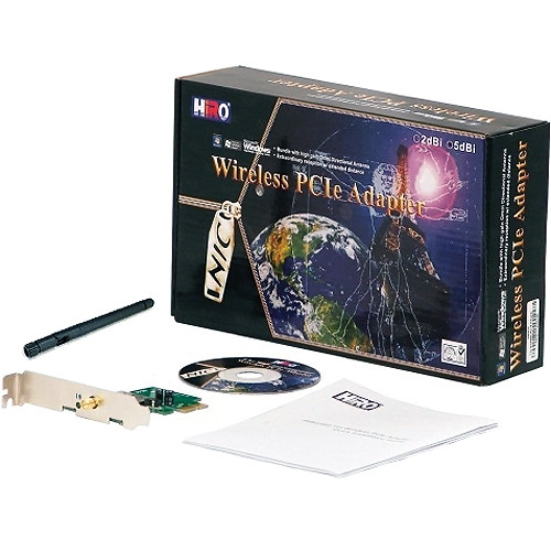 Hiro 802.11N Wireless PCIe 1x Low Profile Wi-Fi WLAN Adapter