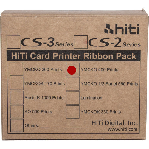 HiTi YMCKO 400 for CS-2-Series ID Card Printers