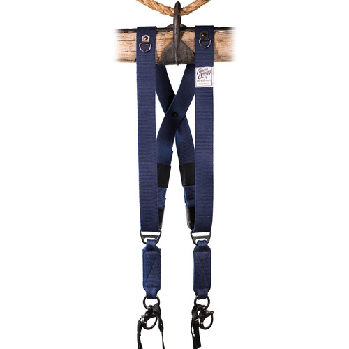 HoldFast Gear MoneyMaker Two-Camera Swagg Harness (Navy, Cotton Canvas)