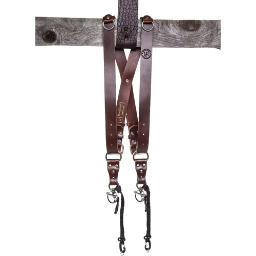 HoldFast Gear Money Maker 2-Camera Leather Harness (Burgundy, Medium)
