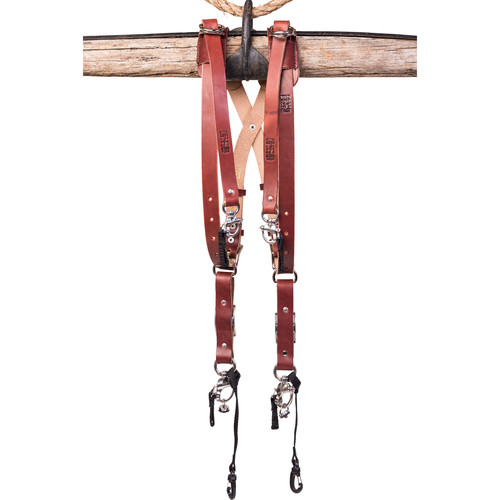 HoldFast Gear Money Maker Bridle Skinny 3 Camera Harness (Chestnut, Small)