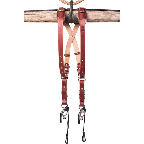 HoldFast Gear Money Maker Bridle Skinny 2 Camera Harness (Chestnut, Large)