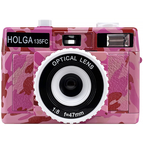 Holga 135FC Camera with Flash (Pink Camo)