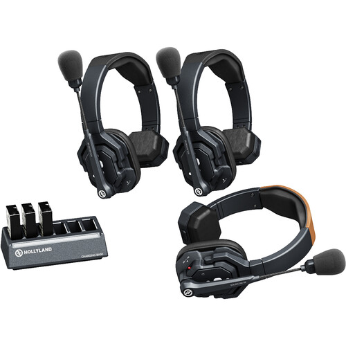 Hollyland Solidcom SE 3S 3-Person Full-Duplex Single-Ear Noise-Canceling Headset Intercom System