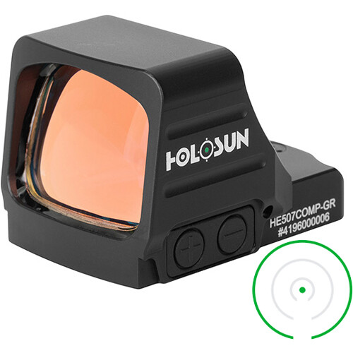 Holosun HE507COMP-GR Open Reflex Sight with Competition Reticle System (Green)