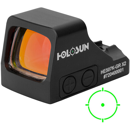 Holosun HS507K X2 Open Reflex Sight (Green Circle-Dot Reticle)