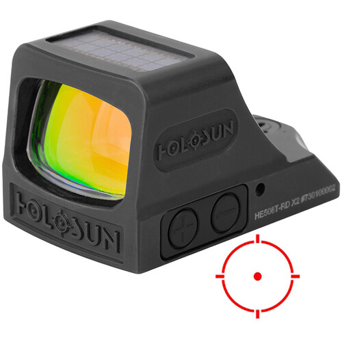 Holosun HE509T X2 Enclosed Reflex Sight (Green Circle-Dot Reticle, Black)