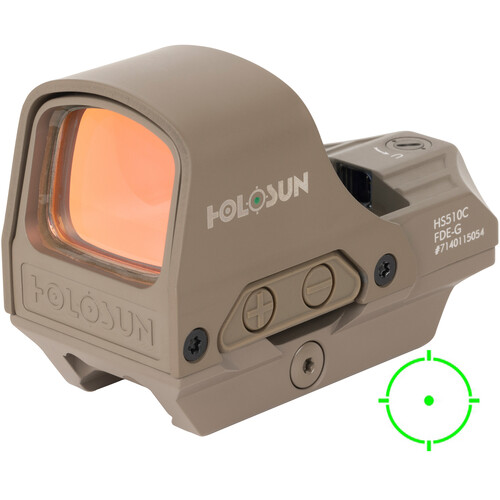 Holosun HE510C Open Reflex Sight (Green Circle-Dot Reticle, Flat Dark Earth)