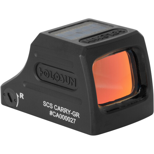 Holosun SCS-Carry Solar-Charging Sight for Holosun-K Slide Cuts & RMSc (Green Circle-Dot Reticle)