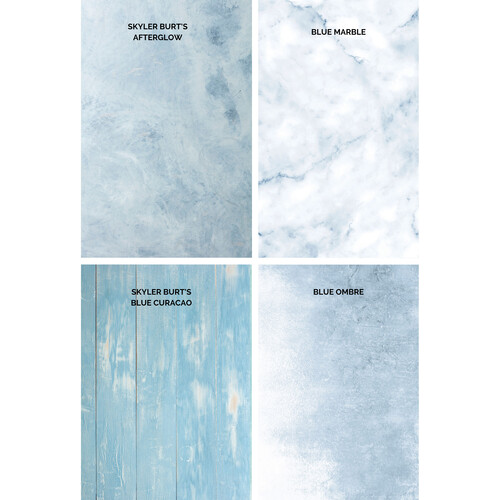 Best Ever Backdrops Portable Photography Backdrops (Blues, 24 x 36")