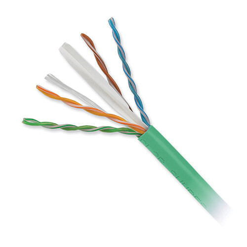 Honeywell 4-Pair 23 AWG CAT6 Plus Riser Cable (1000' Reel in-a-Box, Green)