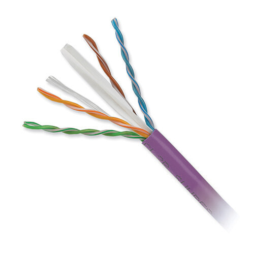 Honeywell 4-Pair 23 AWG CAT6 Plus Riser Cable (1000' Reel in-a-Box, Purple)