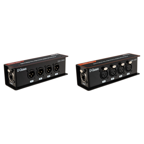 Hosa Technology 4 Channel 3-Pin XLR-Male and XLR-Female to CAT Cable Extender Bundle