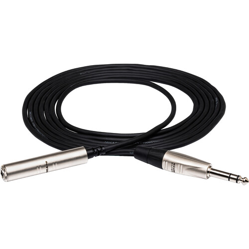 Hosa Technology REAN 1/4" TRS Male to 1/4" TRS Female Pro Headphone Extension Cable (5')