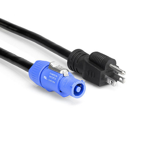 Hosa Technology Neutrik powerCON to Hosa NEMA 5-15P Power Cord (12 AWG, 3 OFC, 25')