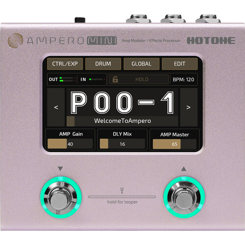 Hotone Ampero Mini Guitar Multi-Effects Pedal (Purple Taro)