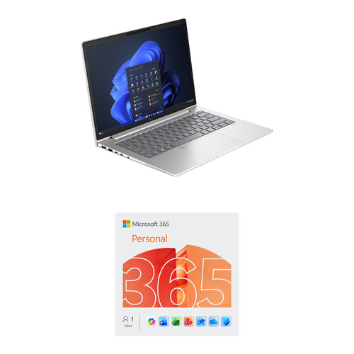 HP 14" EliteBook 640 G11 Notebook and Microsoft 365 Personal Kit (1-User License / 12-Month Subscription / Download)