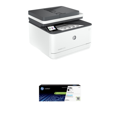 HP 3101fdw Wireless Monochrome All-in-One Printer with 138X High-Yield Black Laser Toner Cartridge Kit