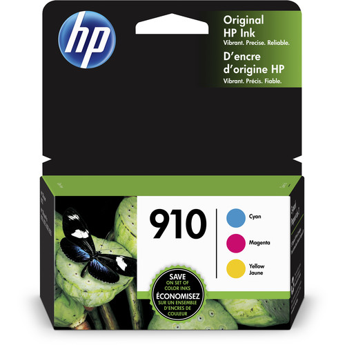HP 910 Standard-Capacity Tri-Color Ink Cartridge Set (3-Pack)