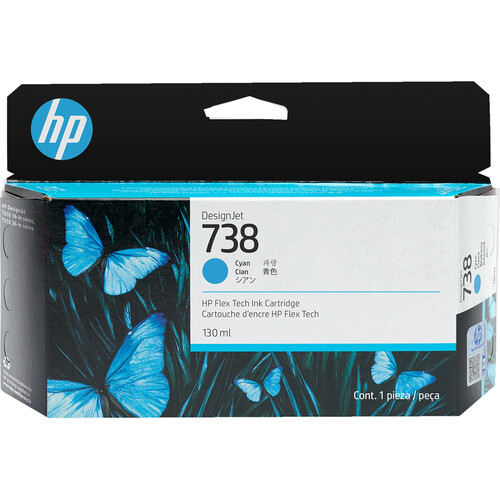 HP 738 Designjet Cyan Ink Cartridge (130mL)