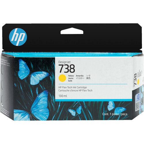 HP 738 Designjet Yellow Ink Cartridge (130mL)