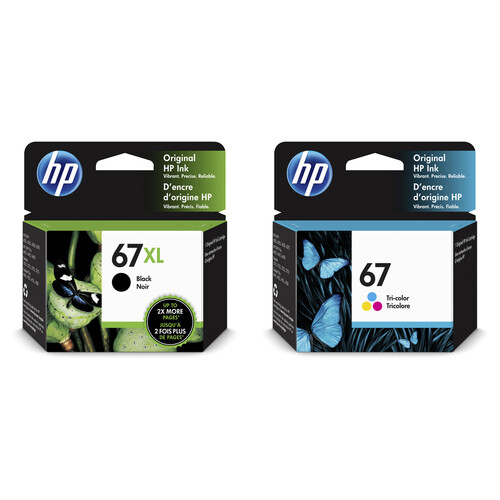 HP 67 High-Yield Black Ink Cartridge Set for ENVY 6055 and 6455 All-In-One Printers