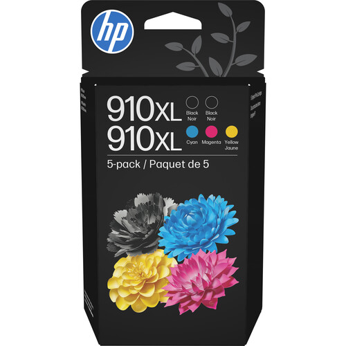 HP 910XL High-Yield Black and High-Yield Color Original Ink Cartridge Set