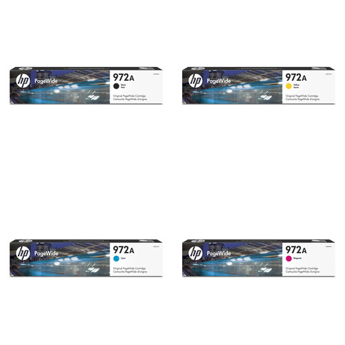 HP 972A Original PageWide 4-Cartridge Kit (Black/Yellow/Cyan/Magenta)