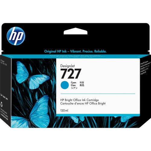 HP 727 Cyan Designjet Ink Cartridge (130 ml)