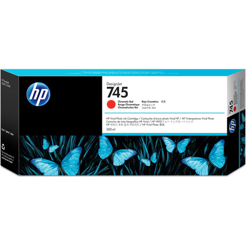 HP 745 DesignJet High-Capacity Chromatic Red Ink Cartridge (300mL)