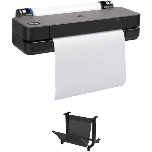 HP DesignJet T210 24" Large Format Wireless Plotter Printer with Printer Stand Kit