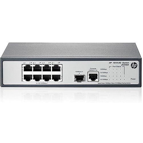 HP 1910 8-Port Gigabit Smart Managed Switch JG348A#ABA B&H Photo