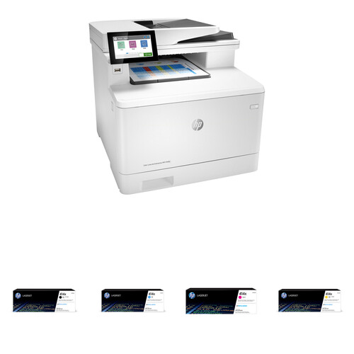 HP LaserJet Enterprise MFP M480f Color Laser Printer with 414X High-Yield Black and Color Toner Cartridges Kit