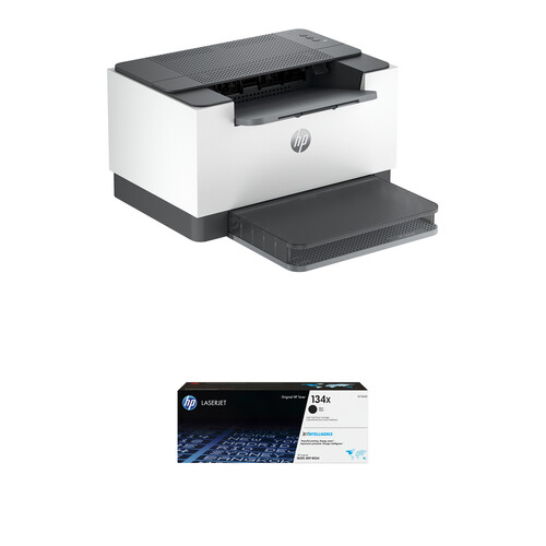 HP LaserJet M209d Monochrome Printer with HP 134X High-Yield Black LaserJet Toner Cartridge Kit