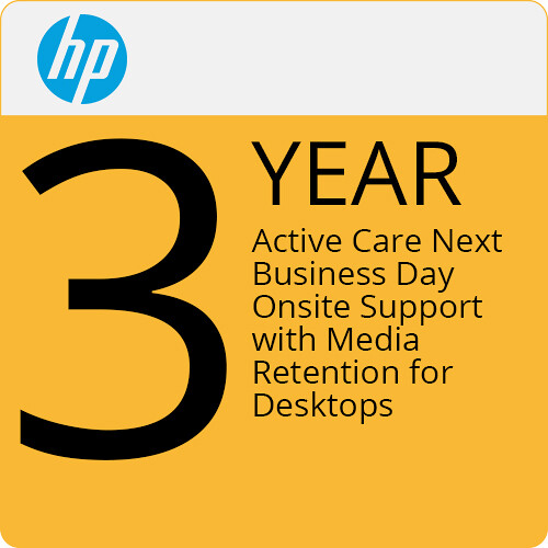 HP 3-Year Next Business Day On-Site Support with Media Retention for Desktops