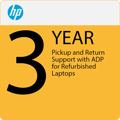 HP 3-Year Pickup and Return Support with ADP for Refurbished Laptops