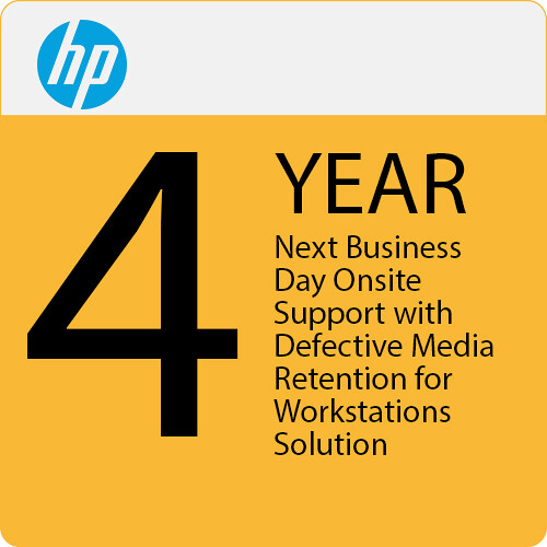 HP 4-Year Next Business Day On-Site Support with Media Retention for Workstation Solutions