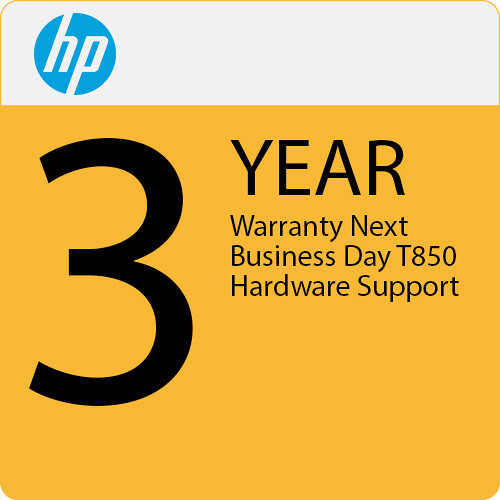 HP 3-Year Next Business Day On-Site Support Plan for DesignJet T850-H