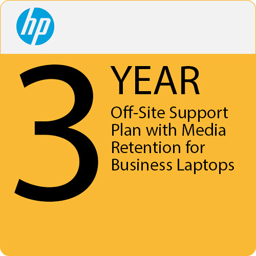HP 3-Year Off-Site Support Plan with Media Retention for Business Laptops