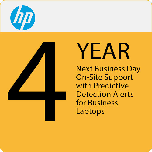 HP 4-Year Next Business Day On-Site Support with Predictive Detection Alerts for Business Laptops