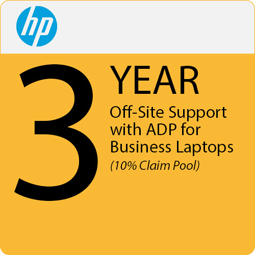 HP 3-Year Off-Site Support with ADP for Business Laptops (10% Claim Pool)