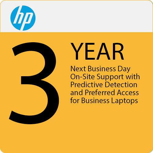 HP 3-Year Next Business Day On-Site Support with Predictive Detection and Preferred Access for Business Laptops