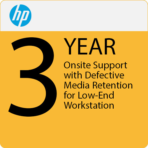HP 3-Year Next Business Day On-Site Support with Media Retention for Workstations