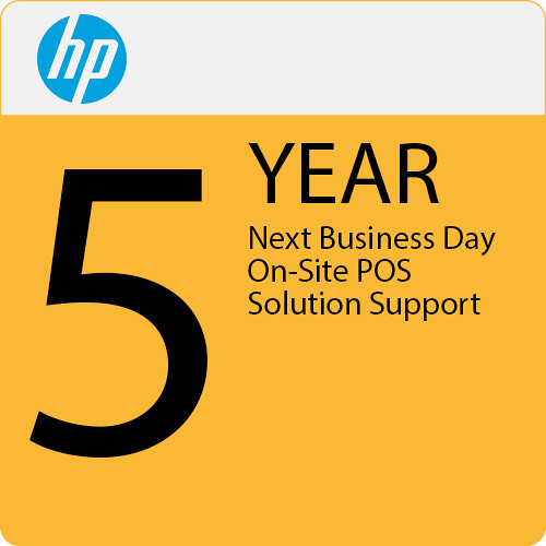 HP 5-Year Next Business Day On-Site Support Plan for POS Solutions