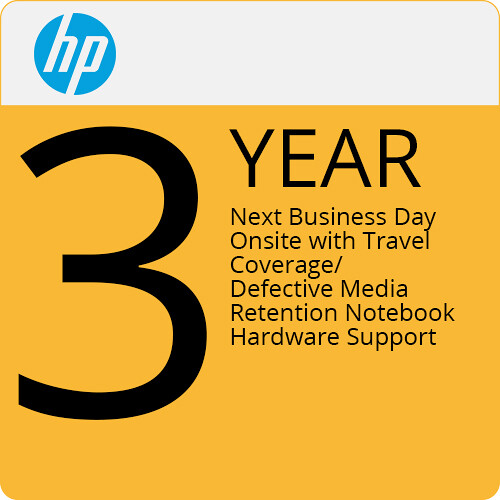 HP 3-Year Next Business Day On-Site Hardware Support for Travelers with Media Retention