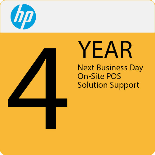 HP 4-Year Next Business Day On-Site Support Plan with Media Retention for POS Solutions