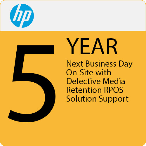 HP 5-Year Next Business Day On-Site Support Plan with Media Retention for POS Solutions