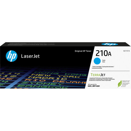 HP 210A Cyan Original LaserJet Toner Cartridge (W2101A)