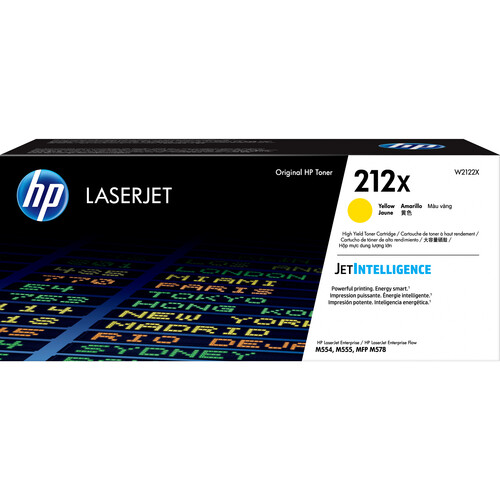 HP 212X Yellow High Yield Original LaserJet Toner Cartridge with JetIntelligence