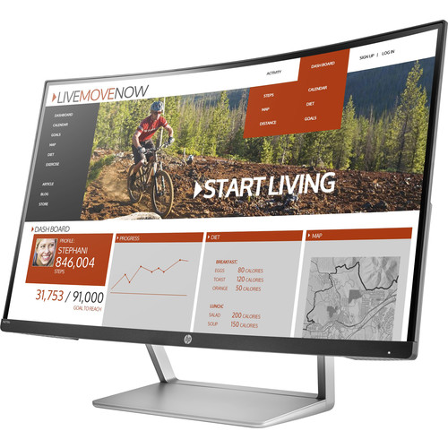 HP N270c 27" 16:9 Curved LCD Monitor